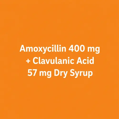 Amoxycillin 400 mg + Clavulanic Acid 57 mg Dry Syrup