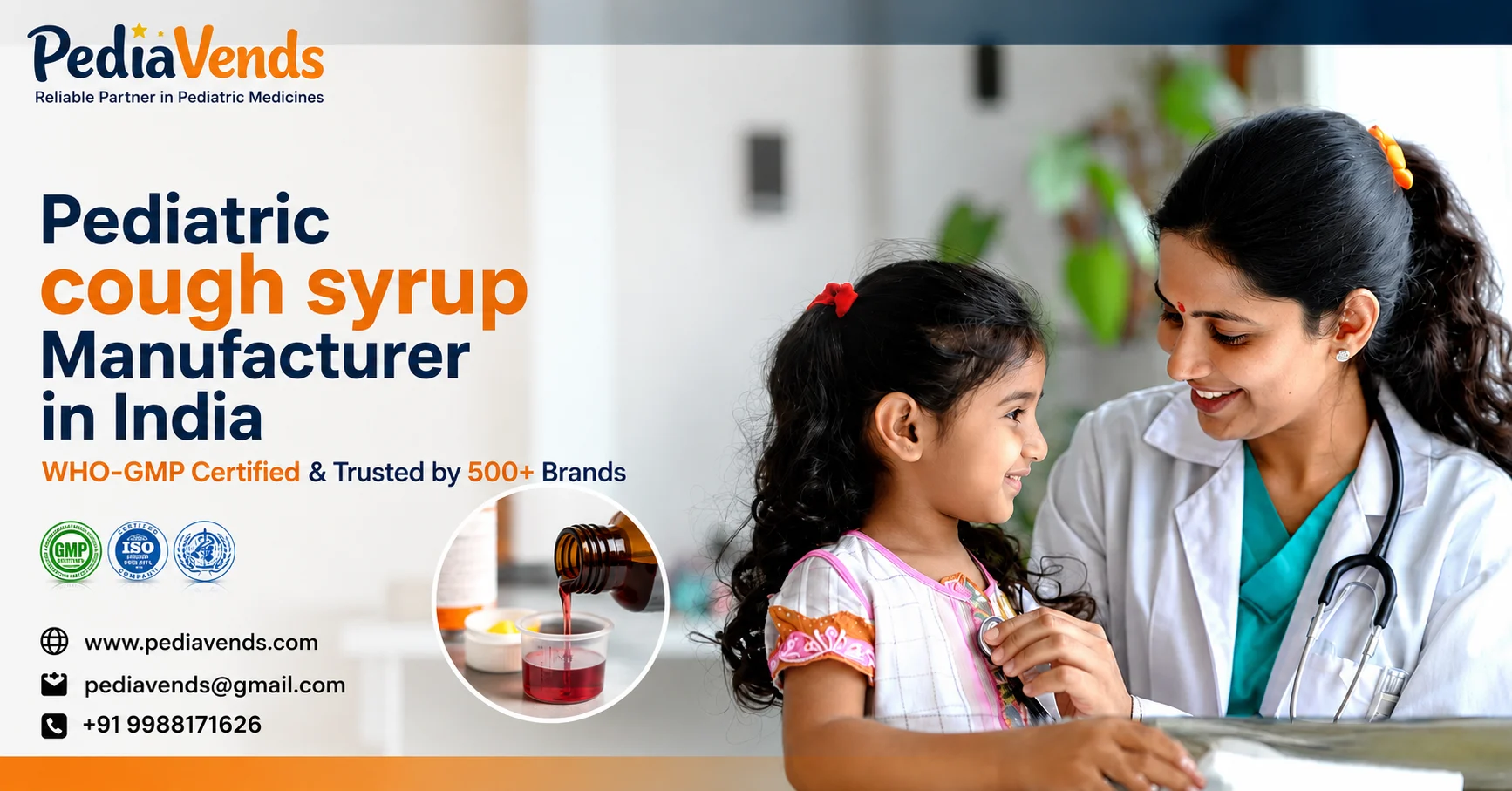 Best Pediatric cough syrup Manufacturer in India - Pediavends